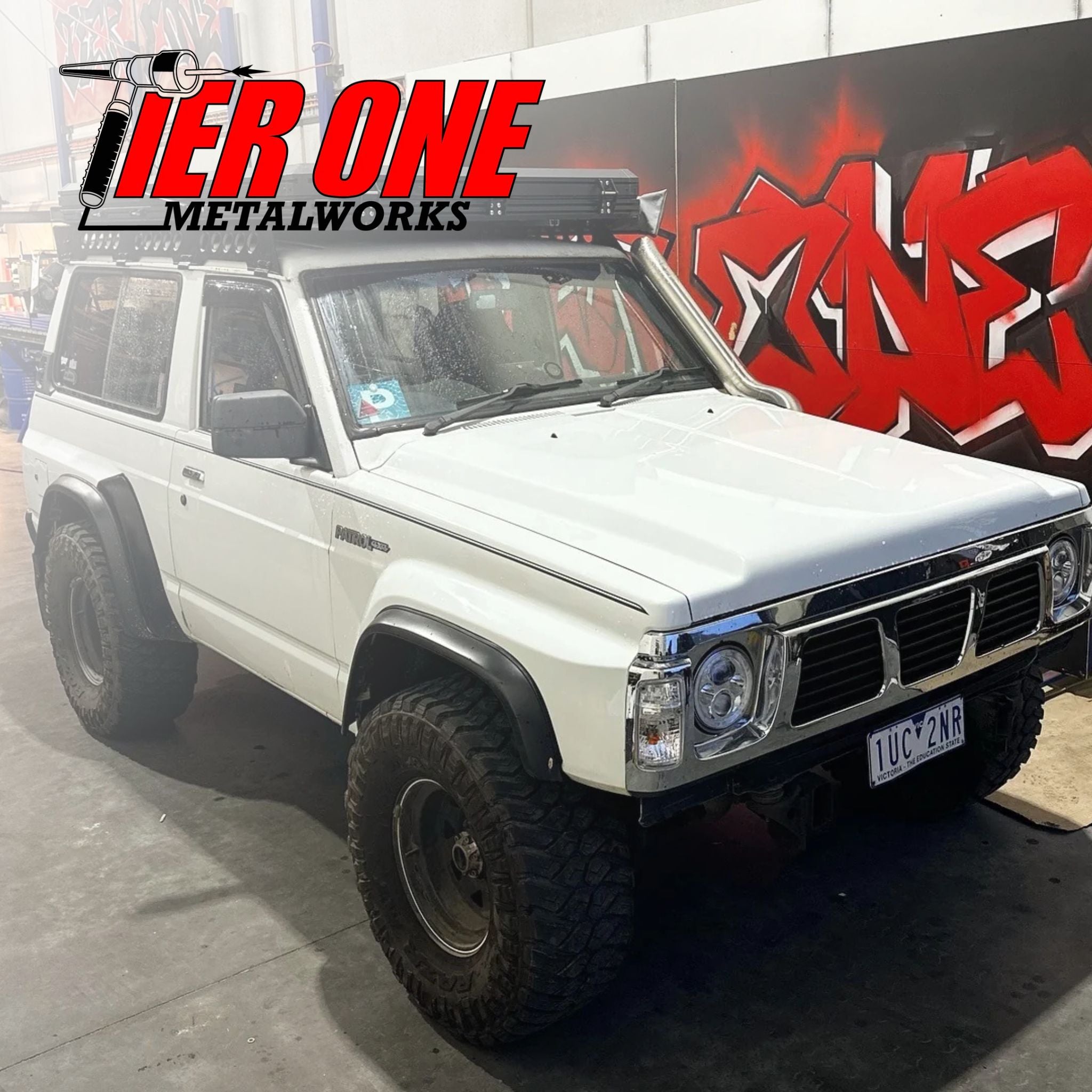 Tier One Metalworks GU Nissan Patrol slim line roof racks, made in Australia in Melbourne