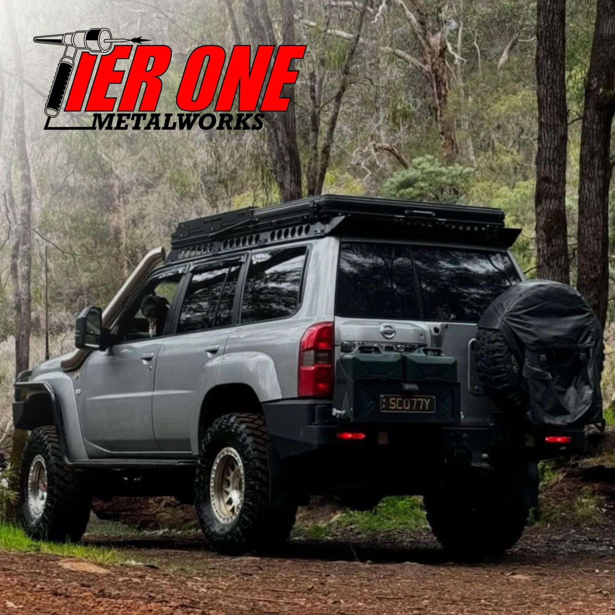 Tier One Metalworks GU Nissan Patrol slim line roof racks, made in Australia in Melbourne Raslarr Engineering Rhino Roof Racks
